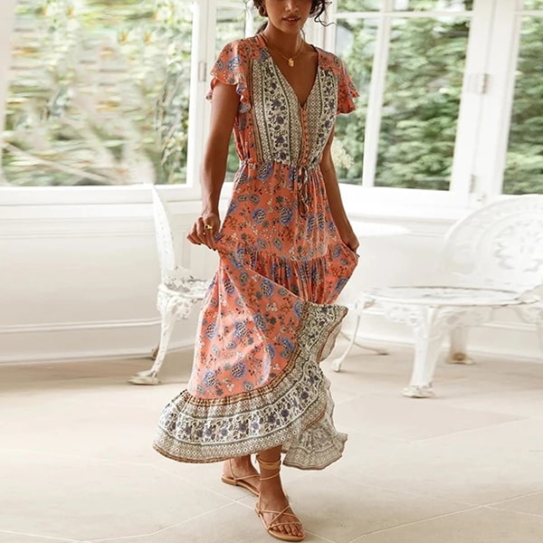 Alternative view of Pink Floral Long Dress