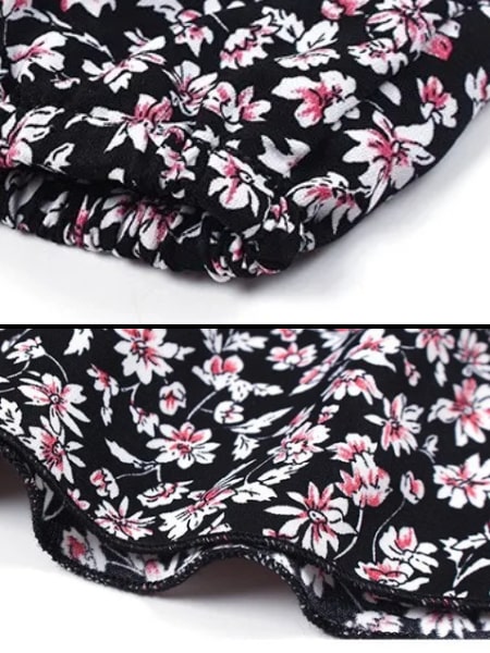Pink Maxi Long Sleeve Floral Slit Dress - Image 4