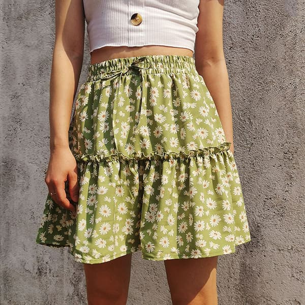 Polyester Floral Skirt - Image 4