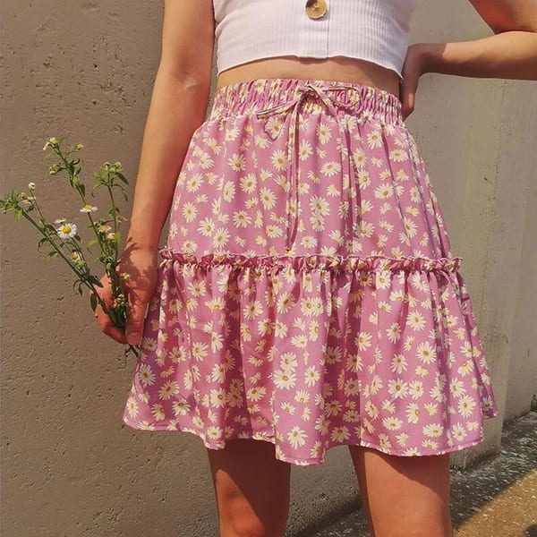 Polyester Floral Skirt