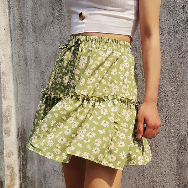 Polyester Floral Skirt - Image 6