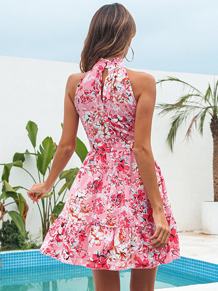 Powder Pink Floral Dress - Image 5