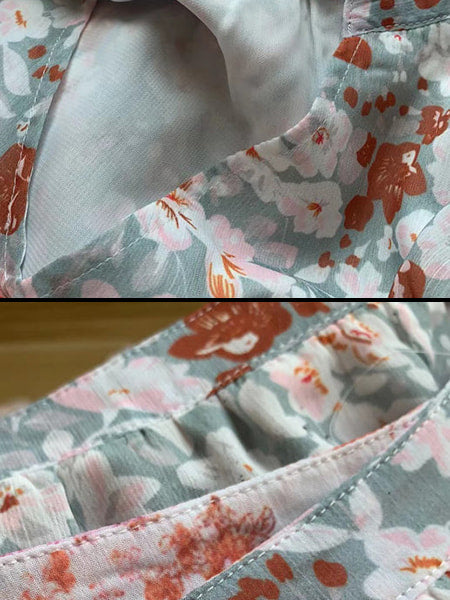 Puff Sleeve Blouse Floral - Image 4