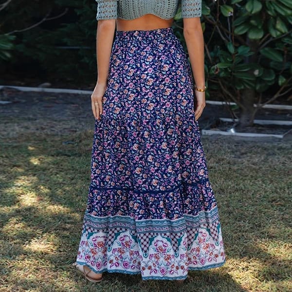 Purple Floral Skirt - Image 3