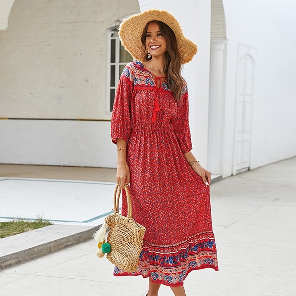 princess polly baby blue dress PRETTYGARDEN Women's Summer Floral Boho Maxi Dress Wrap Short Sleeve V Neck  Ruffle A-Line Flowy Wedding Guest Long Dresses, Red Floral, L: Buy Online