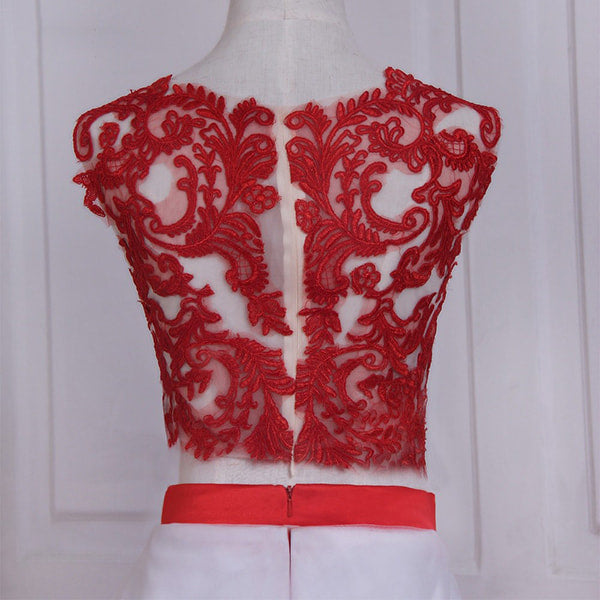 Red Floral Wedding Dress - Image 7