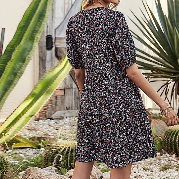 Rock-style Floral Dress - Image 5