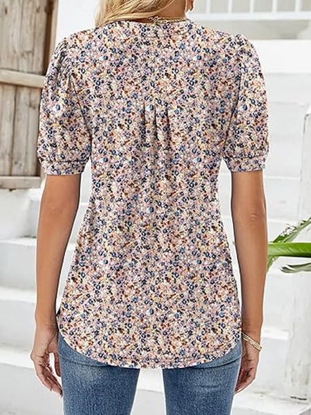 Rustic Floral Blouse - Image 3