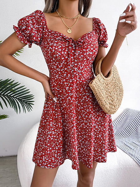 Alternative view of Sexy Floral Short Dress