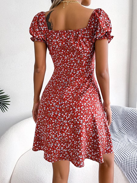 Sexy Floral Short Dress - Image 4