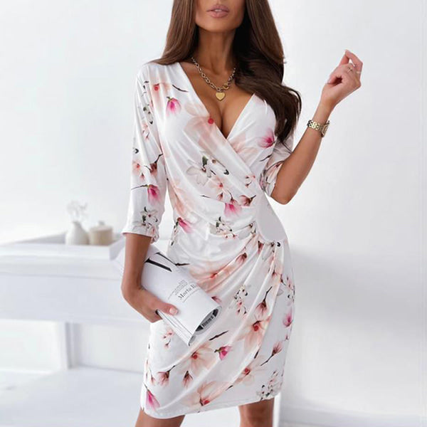 Short Floral Bodycon Dress