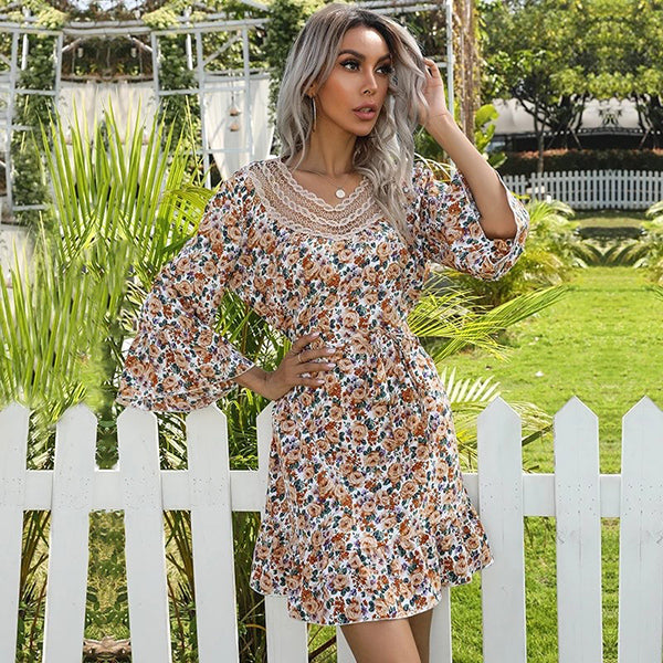 Short Floral Bohemian Dress