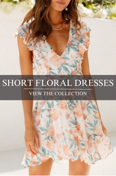 Short floral dresses