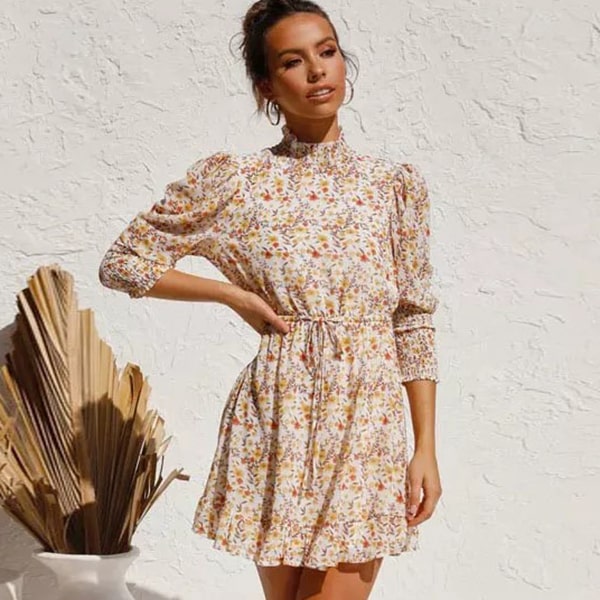Short Floral Spring Dress - Image 3