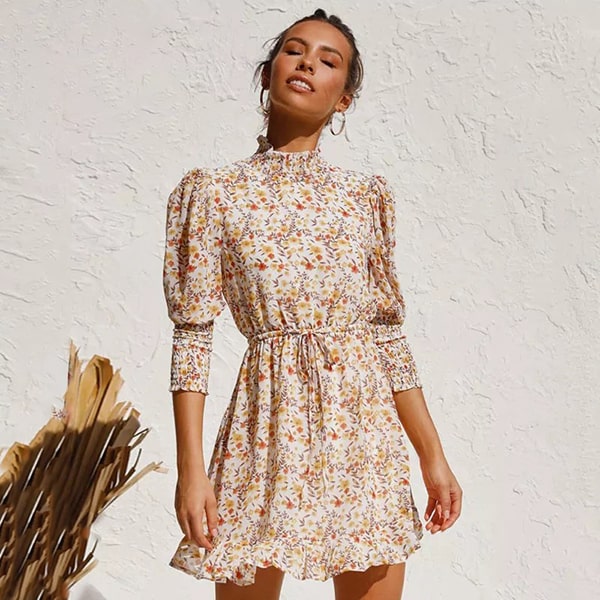 Short Floral Spring Dress