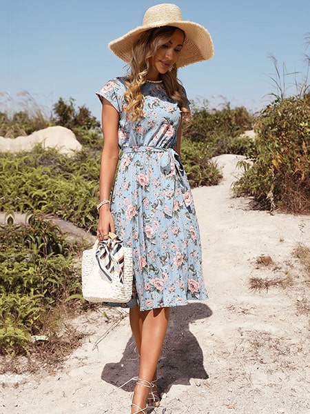 Short Floral Wedding Dress - Image 3