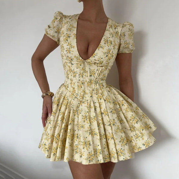 Short Skater Floral Dress