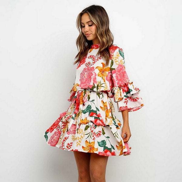 Short Summer Floral Dress