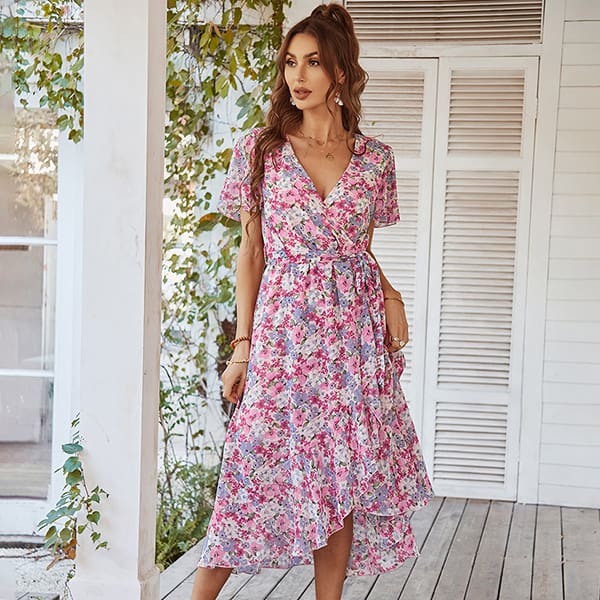 Spring Floral Long Dress