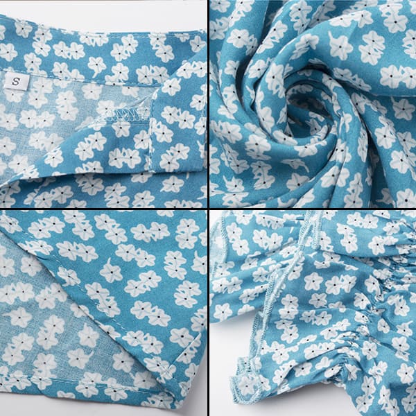 Turquoise Floral Dress Long - Image 5