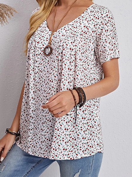 Alternative view of V-Neck Floral Blouse