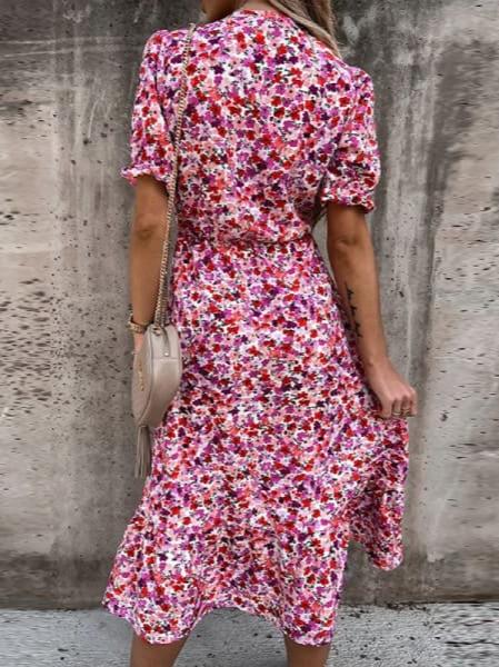 Alternative view of V-neck Long Sleeve Floral Maxi Dress
