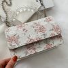 White Floral Clutch Bag