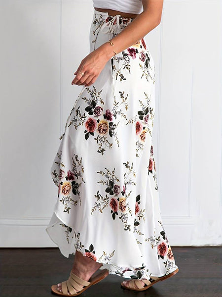 Alternative view of White Floral Skirt Long