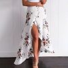 White Floral Skirt Long