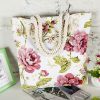 White Floral Tote Bag