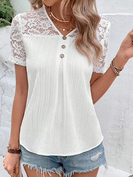 Alternative view of White Floral Tunic