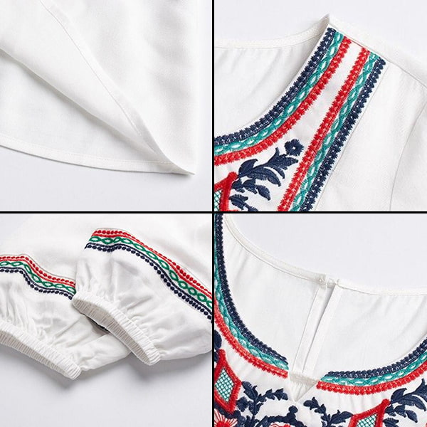 White Floral Tunic Top - Image 5