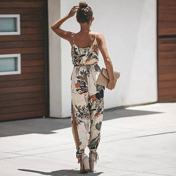 White Jumpsuit Floral - Image 3