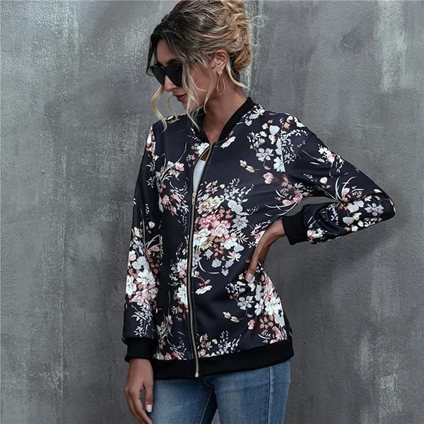 Women's Short Floral Jacket - Image 3