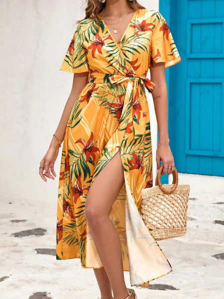 Alternative view of Yellow Floral Long Dress